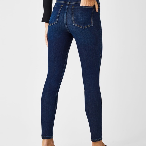 Spanx Women's Size L Everywhere Ankle Skinny Jean's Midnight Shade - Picture 2 of 8